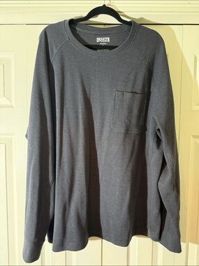Duluth Trading Co Men’s Long Sleeve Waffle Crew in Charcoal